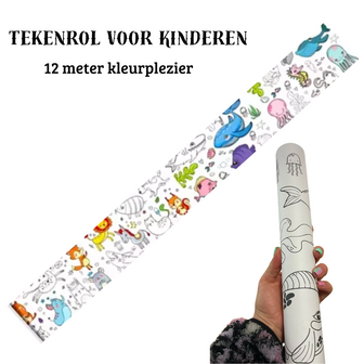 Tekenrol Voor Kinderen - Rol Papier Met Kleurplaten - Kleurplaten Rol