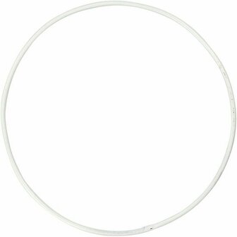 Ringen - Metalen Draadringen - DIY Bloemenkrans Ringen - Wit - Diameter: 10 cm - Dikte: 2 mm - 10 Stuks