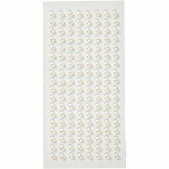 Halve Parels - Zelfklevende Kralen - Parelmoer Decoratie - DIY Halve Parels - Kleine Decoratieve Parels - Diameter 5 mm - 144 Stuks