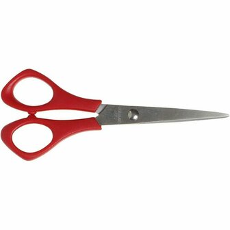 Schoolscharen - Zwarte Knutselscharen - Linkshandige Puntige Scharen - Universeel Gebruik - Lengte 14cm - 1 Stuk