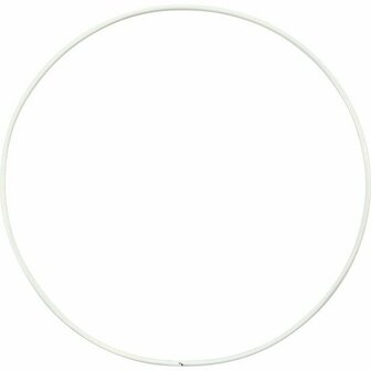 Ringen - Metalen Draadringen - DIY Decoratie Object - Hobby Bloemenkrans Ringen - Diameter 15cm - Dikte 2mm - Kleur Wit - Set Van 10 Stuks