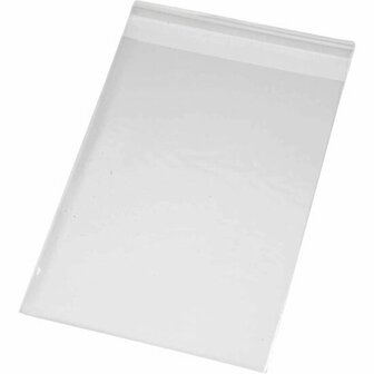 Cellofaan zakjes - Opbergzakjes - Cadeauzakjes - Zelfklevende Sluitstrip - Transparant - Rechthoek - 17,3x12,3cm - 25 Micron - 20 stuks