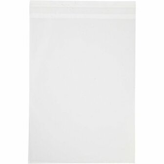 Cellofaan zakjes - Opbergzakjes - Cadeauzakjes - Zelfklevende Sluitstrip - Transparant - Rechthoek - 16,8x23cm - 30 Micron - 50 stuks