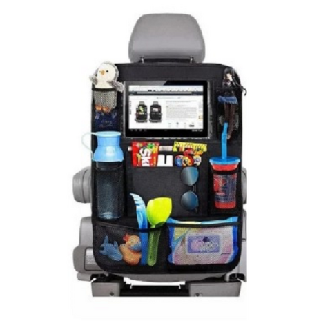 Autostoel Organizer - Auto Organizer voor Kinderen - Auto Achterbank Opbergzak Met Opbergvakken - iPadhouder - Met Touchscreen 