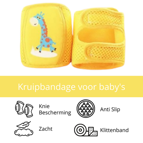 Kruipbandage Kniebescherming Baby Geel