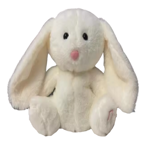 Hartslag Knuffel - Wit Konijn Knuffel - Rustgevend Knuffelkonijn - White Noise - Pluche - Muziekknuffel - Witte Ruis En Rood Li