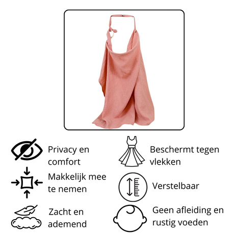 Hydrofiele Borstvoedingsdoek - Voedingsdoek - Afschermdoek - Borstvoedingscover - Borstvoedings Schort - Overslagdoek - Privacy