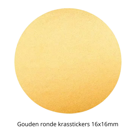 Krasstickers - Zelf krasplaatjes maken - Kraskaart Sticker - Rondjes - Goud - 1,6cm - 15 stuks