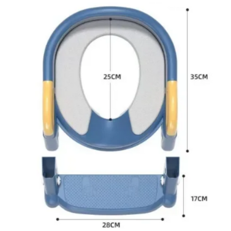 Toiletbril Met Trapje - Toilet Met Ladder - Kindertoiletbril Met Trap En Handgrepen - Zindelijkheidstraining - Opvouwbaar - Ver