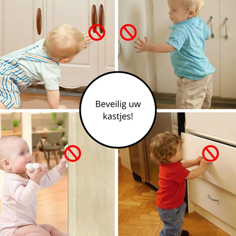 Magneetsloten - Magnetische Kindersloten - Babyveiligheidsslot - Kinderslot Kastjes - Kinderslot Lade - Veiligheidsslot Kast - 