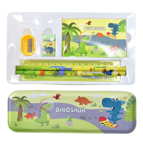 Schoolset - Schrijfwarenset - Schrijfset - Tekenset - Back To School - Schoolbenodigdheden - Schrijven - Dino