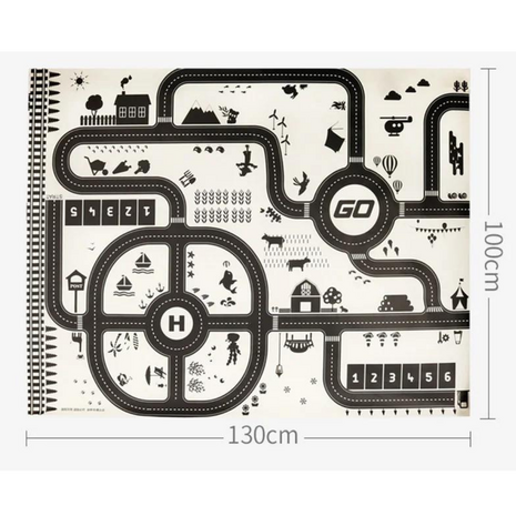 Speelkleed Autoweg - Auto Speelkleed - Speelmat Met Wegen - Kinderspeelkleed Met Autowegen