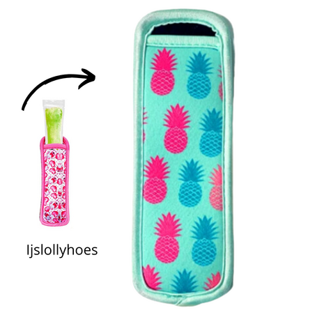 Ijslollyhoes - Push Up Ijsjeshouder - Ijs Stick Houder - Mintgroen Ananas