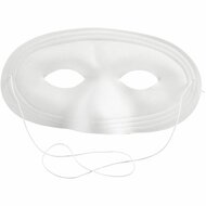 Masker, wit, H: 10 cm, B: 17,5 cm, 1 stuk