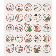 Stickers, polar pret 1-24, 15x16,5 cm, 1 vel