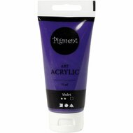 Acrylverf – Paarse Verf – Acrylaatverf – Acrylic paint – Hobbyverf – Knutselen en Verven – Sneldrogend – Violet – Dekkend – Pigment Art – 75 ml