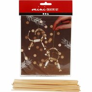 Creative mini kit, traditionele Yule-geit van stro, H: 7 cm, 1 set