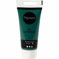 Acrylverf – Groene Verf – Acrylaatverf Groen – Acrylic paint – Hobbyverf – Knutselen en Verven – Sneldrogend – Semi Dekkend – Hoog Pigment - Forest Green - Pigment Art – 75 ml