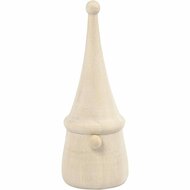 Scandinavische kerstkabouter, H: 8 cm, d 3 cm, 1 stuk