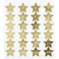 Stickers - Goud - Sterren - Cijfers - Decoratie, Kaarten Maken - 15x16,5cm - 24 stickers - 1 vel