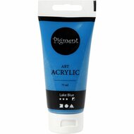 Acrylverf – Acrylaatverf – Acrylic paint – Hobbyverf – Knutselen en Verven – Sneldrogend – Lake Blue – Blauw – Blauwe Verf – Semi Dekkend – Pigment Art – 75 ml