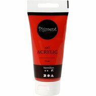 Acrylverf – Rode Verf – Acrylaatverf – Acrylic paint – Hobbyverf – Knutselen en Verven – Sneldrogend – Vermillion – Semi Dekkend – Pigment Art – 75 ml