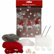 Creative mini kit, kerstkabouter aan een touw, H: 6 cm, 1 doos