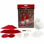 Creative mini kit, rood, kerstkabouter, H: 12 cm, 1 doos