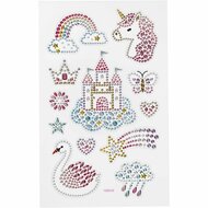 Diamond stickers - unicorn univers - 10x16 cm - 1 vel