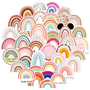 Stickers - Regenboog - Rainbow - Scrapbook plaatjes - Verschillende vrolijke kleuren - 3cm - 50 stuks