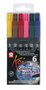 Koi coloring brush pen set basis 6 stuks