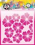 Mask Stencil - Bold & bright Vibrant flowers nr. 69