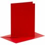 Kaarten En Enveloppen - Kaartenset - Dubbelzijdige Kaarten - DIY - Kaarten Maken - Rood - A6 - Kaart: 10,5x15cm 230 Gram - Envelop: 11,5x16,5cm 110 Gram - 6 Sets