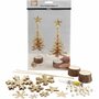 Faux Leather Kerstboom, goud, dikte 0,55 mm, 1 set