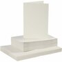 Kaarten En Enveloppen - Kaartenset - Dubbelzijdige Kaarten - DIY - Kaarten Maken - Off White - A6 - Kaart: 10,5x15cm 220 Gram - Envelop: 11,5x16,5cm 110 Gram - 50 Sets