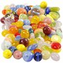 Glazen Kralen Set 6-13mm - DIY Kralen - Glaskralen - Diverse Kleuren - 350 gram - Gatgrootte 0,5-1,5mm