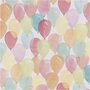 Inpakpapier Pasteltinten - Ballonnen Design - B: 50 cm - 80 Gr - 5 Meter/Rol - DIY Cadeau Inpakken