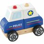 VIGA houten politiewagen speelgoed, politieauto, afm 13x10x8 cm, 1 stuk