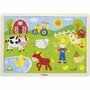 VIGA houten legpuzzels, boerderijdieren, 24 delen, afm 30x22,5 cm, 1 stuk