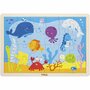 VIGA houten legpuzzels, zeedieren, 24 delen, afm 30x22,5 cm, 1 stuk