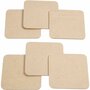 Onderzetters - Vierkant - MDF Hout - Bruin - Afm 10x10cm - Dikte: 3mm - Creotime - 6 stuks