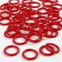 Plastic Ringen Rood - Kleine Kunststof Ringen - DIY Verbindingsringen - Creatieve Hobbyringen - Knutselringen voor Decoratie - 15 mm - 50 Stuks