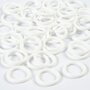 Witte Ringen - Plastic Ringetjes - Decoratie Ringen - DIY Kralen - 15 mm Ringen - 2 mm Dikte - 50 Stuks