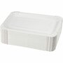 Platte Langwerpige Borden - Witte Papieren Snackborden - Vleeswarenschaaltjes - 20x13 cm - 250 Stuks