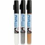 Plus Color Marker, goud, zilver, off-white, 5,5 ml, L: 14,5 cm, lijndikte 1-2 mm, 3 stuk/ 1 doos