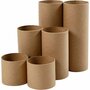 Karton - Rolkarton - Naturel Kleuren - DIY, Knutselen - 4,7+9,3+14 cm - Diameter 5cm - 6 stuks