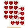 Rub-on Sticker , rood, advent cijfers, H: 32 mm, B: 28 mm, 12,2x15,3 cm, 1 doos