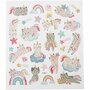 Stickers - unicorn katten - 15x16,5 cm