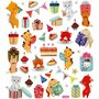 Stickers - verjaardags katten - 15x16,5 cm