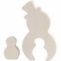 2-in-1 Houten Figuren Sneeuwpop – Zelfbouw Houten Set – Licht Hout Sneeuwpop Figuren – DIY Houten Figuren Voor Kerst – Afmeting 4,5 + 11,5 cm – 1 Set